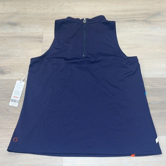 Kinona NWT Luxury Golf and Life Straight Drive sleeveless top navy blue UPF 50+ - Picture 6 of 10